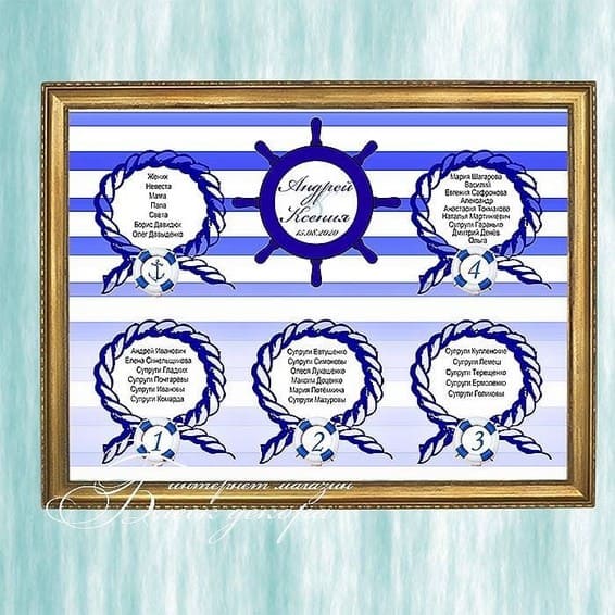 План рассадки гостей № 346 в электронном виде