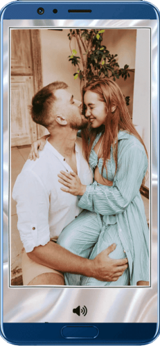 Пригласительный свадебный сайт № 33-D на экране смартфона