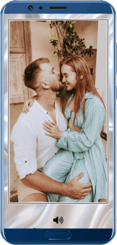 Пригласительный свадебный сайт № 33-D на экране смартфона