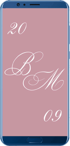 Пригласительный свадебный сайт № 24-D на экране смартфона