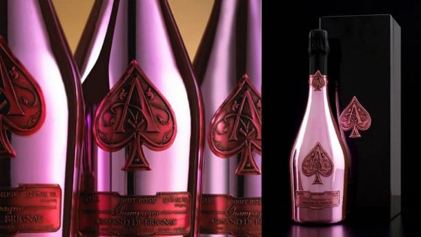 Украшенное свадебное шампанское