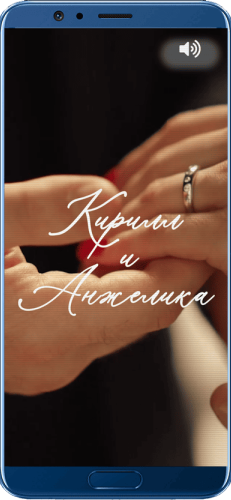 Пригласительный свадебный сайт № 20-D на экране смартфона